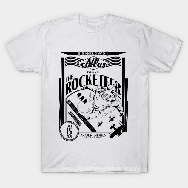 BIGELOW'S AIR CIRCUS ROCKETEER ADVERTISEMENT T-Shirt by Baggss